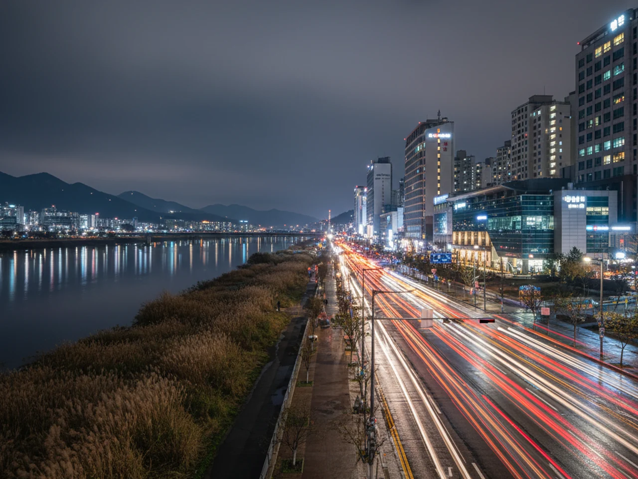 사상 일대의 밤거리